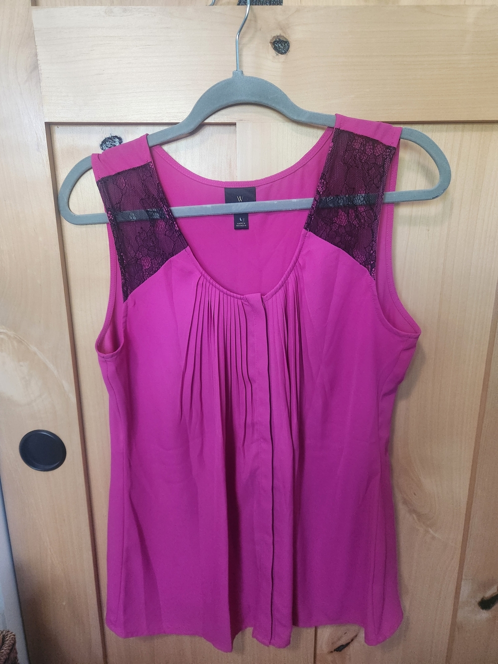 Worthington Hot Pink Sleeveless Blouse